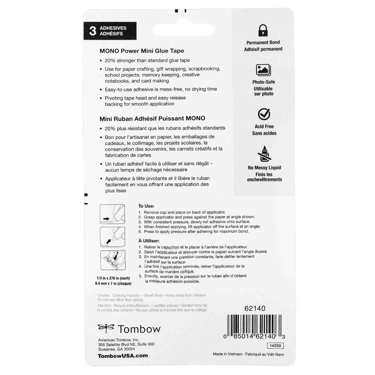 Power Mini Glue Tapes - 3-Pack