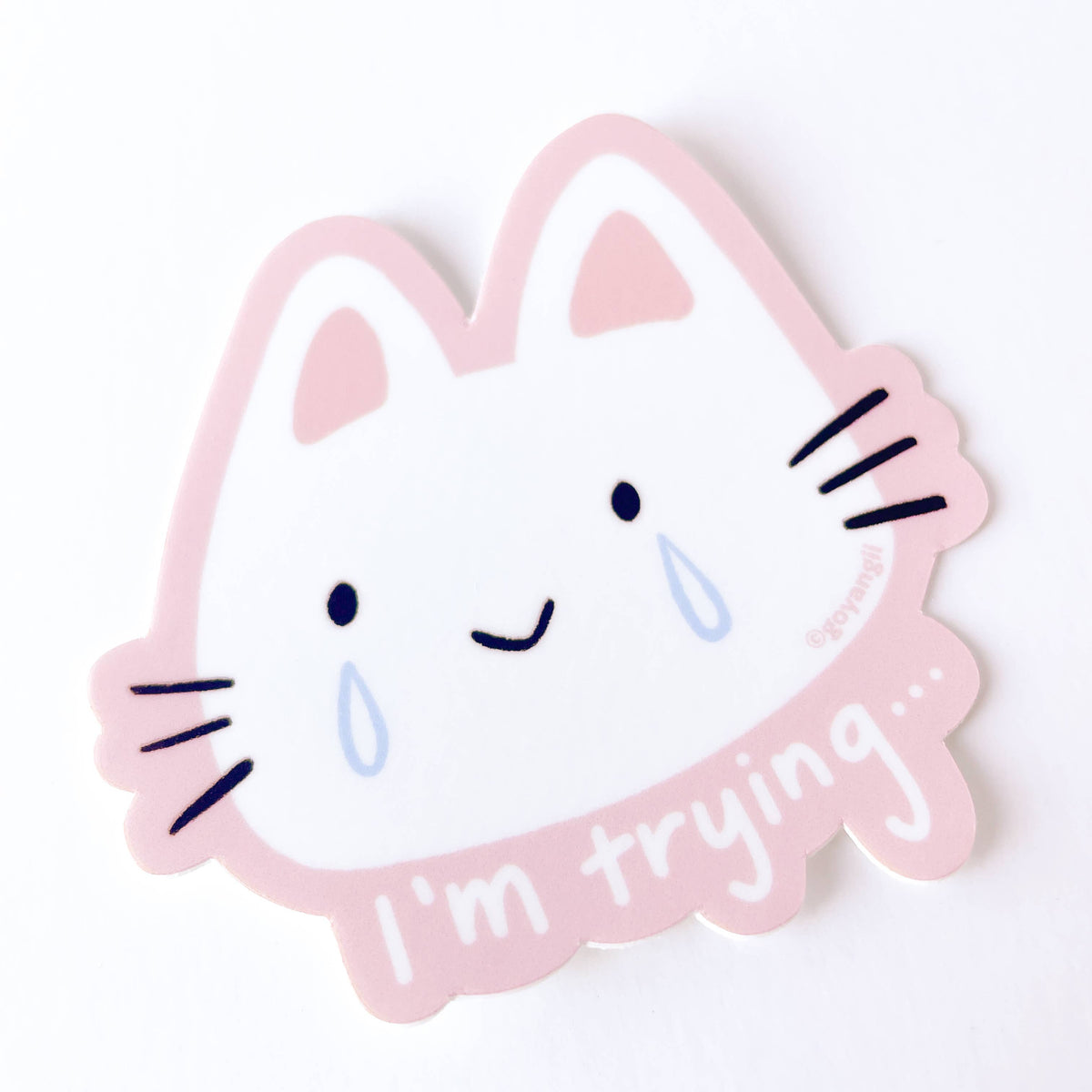 I'm Trying Cat Waterproof Vinyl Sticker