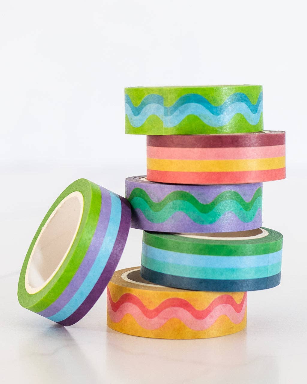 Colorful Squiggles & Stripes - Washi Tape- 15mm