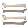 Dachshund - washi sticker sheet