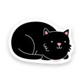 Black Cat Loaf Sticker