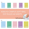 KOKUYO CAMPUS SOFTRING DOT RULED 40 SHEET NOTEBOOK