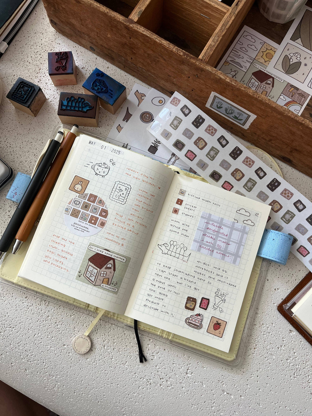 Tea in the sky - washi sticker sheet