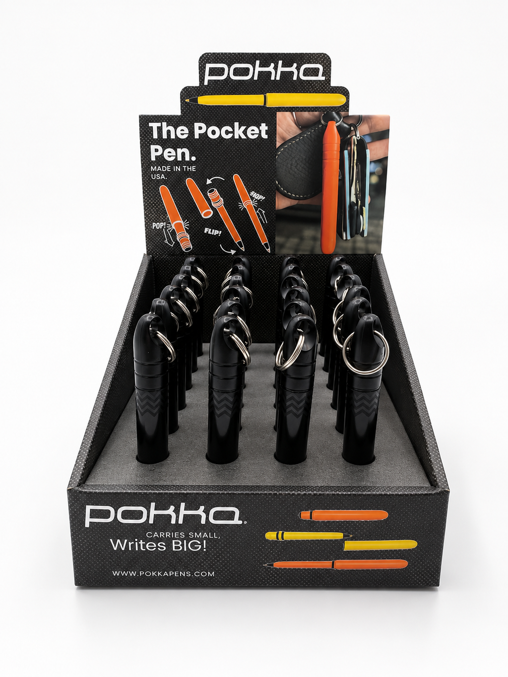 Pokka® Keyring Pen 24pc Display Black