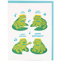 Frog Quartet  Birthday Card
