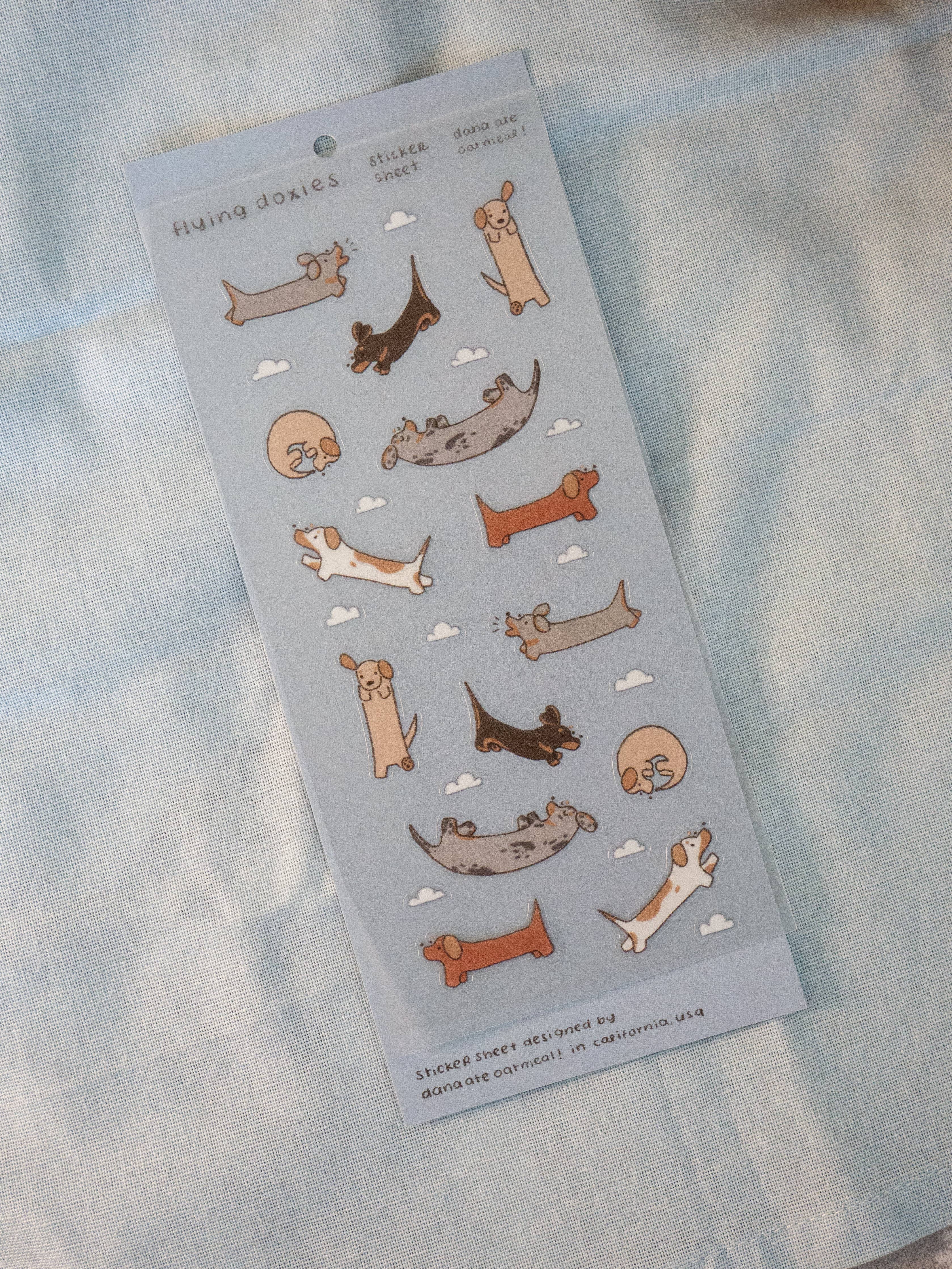 Flying doxies - PET sticker sheet