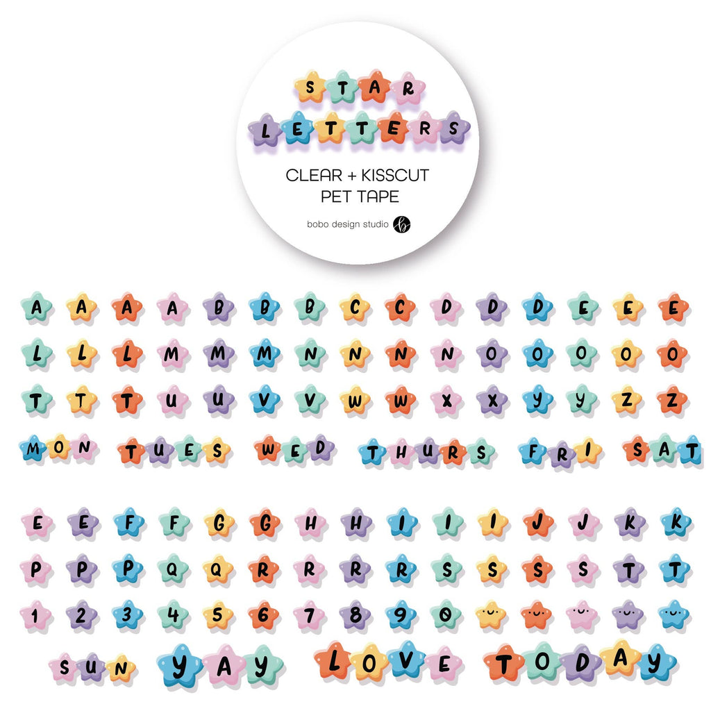 Star Letters Alphabet PET Tape