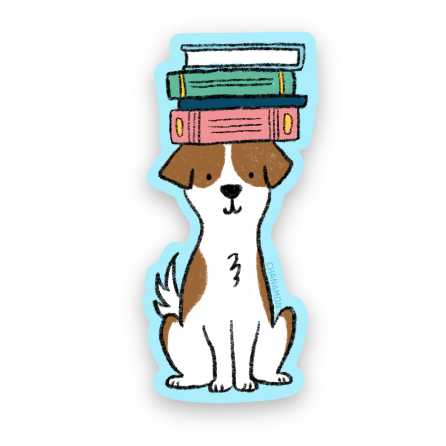 Dog Books Sticker