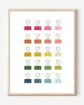 Beautifully Ordinary: Binder Clips Art Print