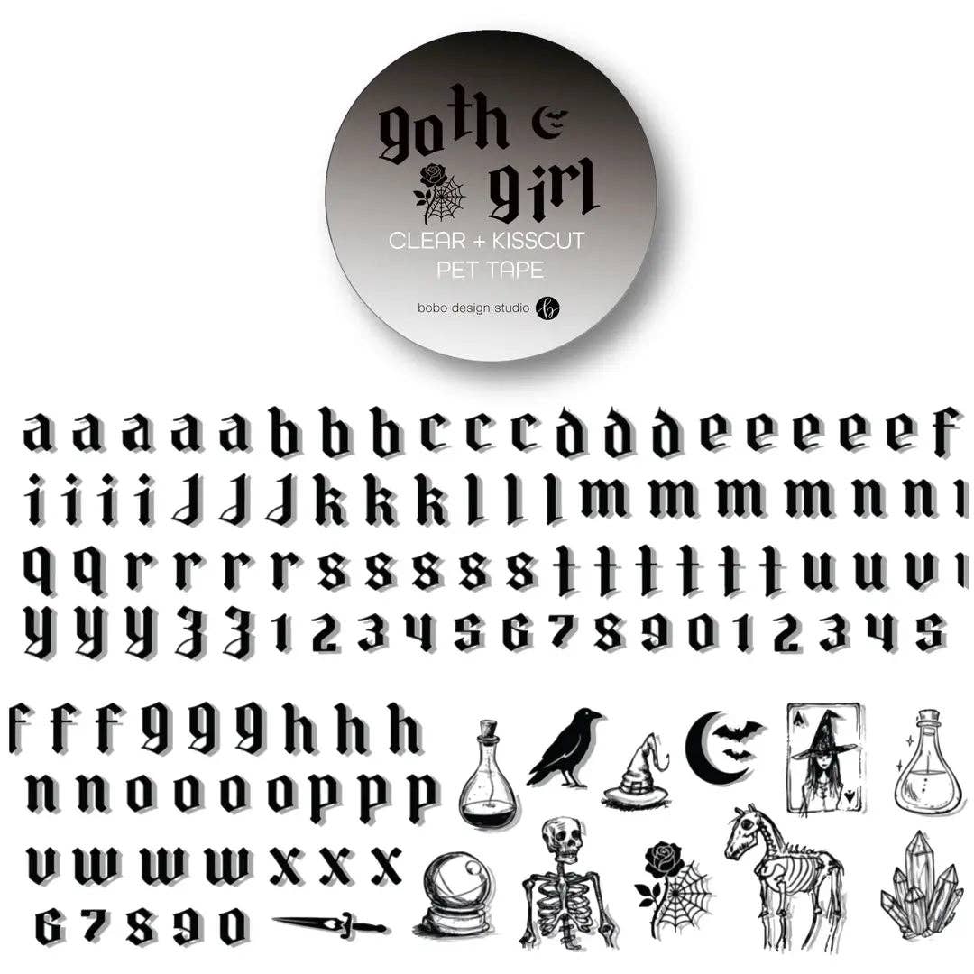 Goth Girl Letter PET Tape