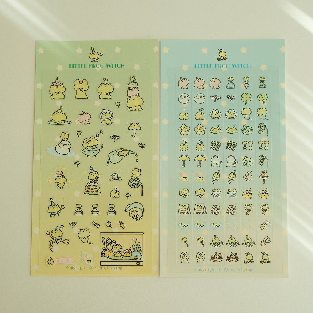 Little Frog Witch Sticker Sheet