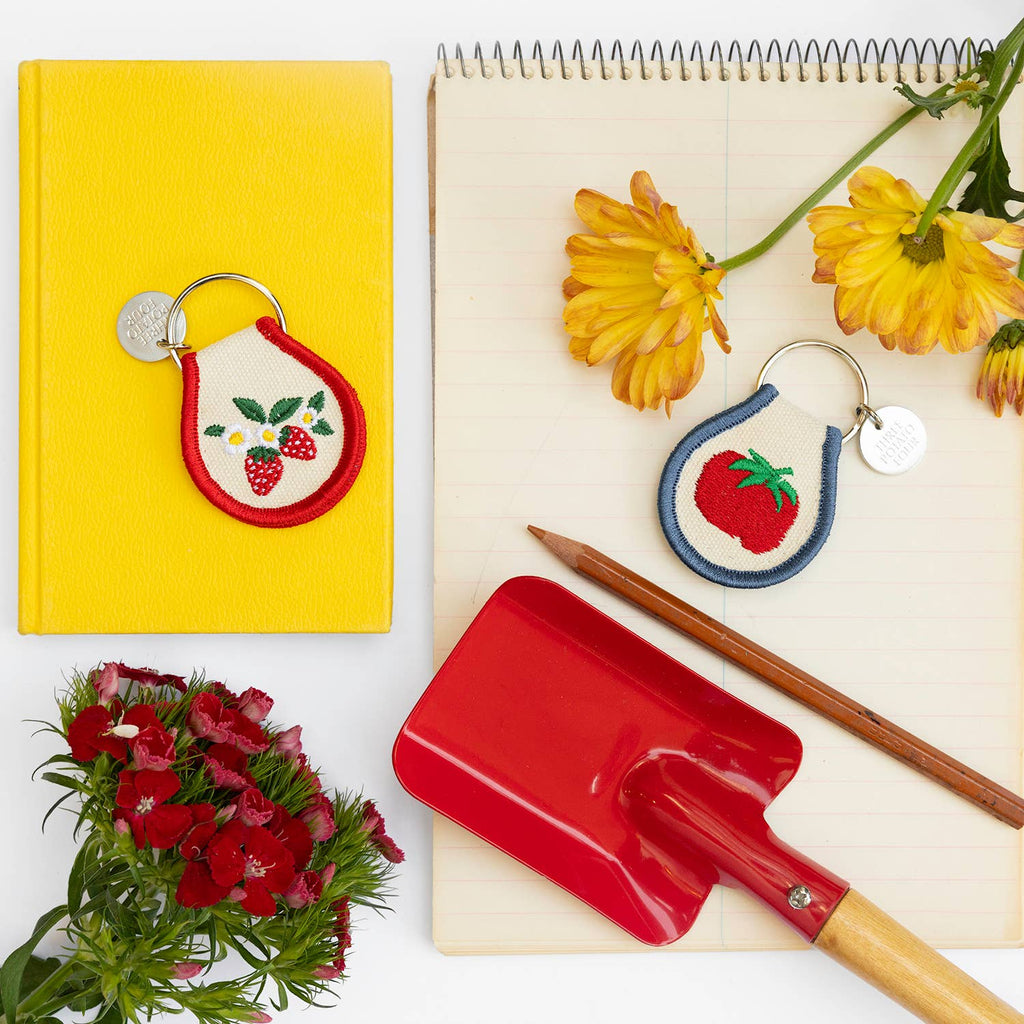 Patch Keychain - Strawberry Blossom