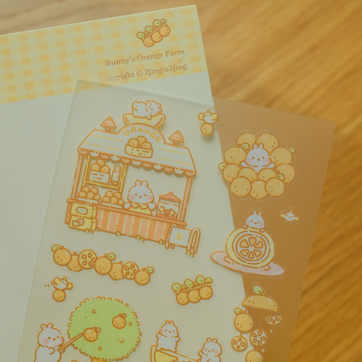 Bunny's Fruit Farm Sticker Sheet - Orange Farm