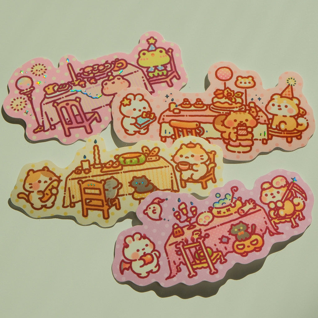 Mizuki & Kira - Bunnie Island Dinner Table Series Foil Sticker