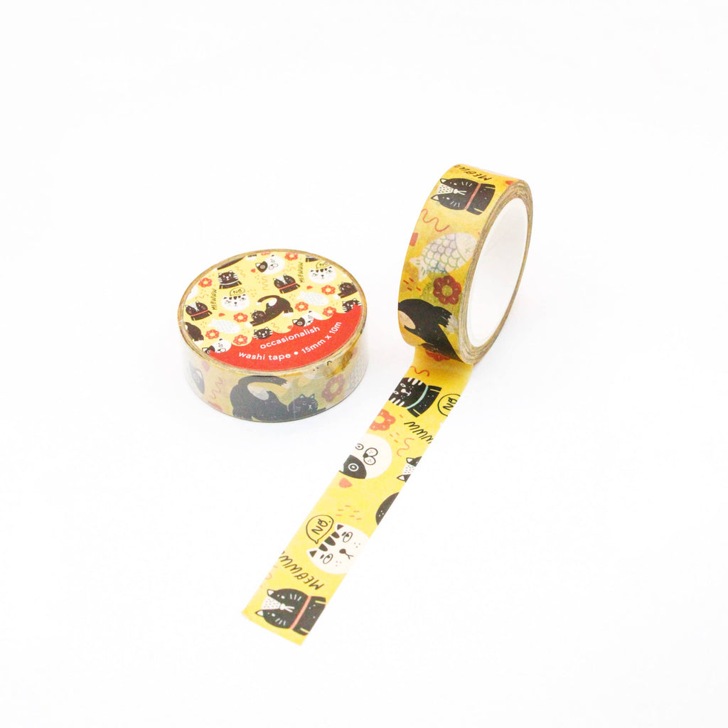 Feline Friends - Washi Tape - 15mm