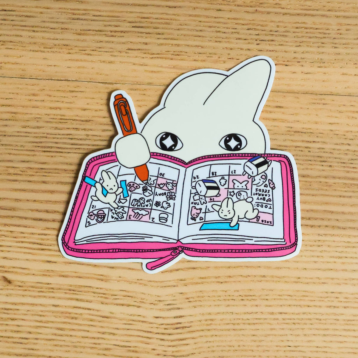 Pouch 3 Journaling Bunny Sticker