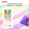 【JAPANESE STATIONERY】ZEBRA GLITTER HIGHLIGHTER  KIRARICH SET