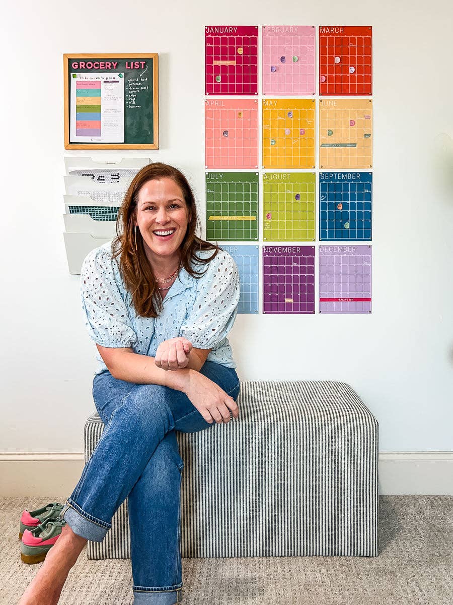 Single-Use Small Rainbow Wall Calendar | 8.5 x 11 inches | Undated