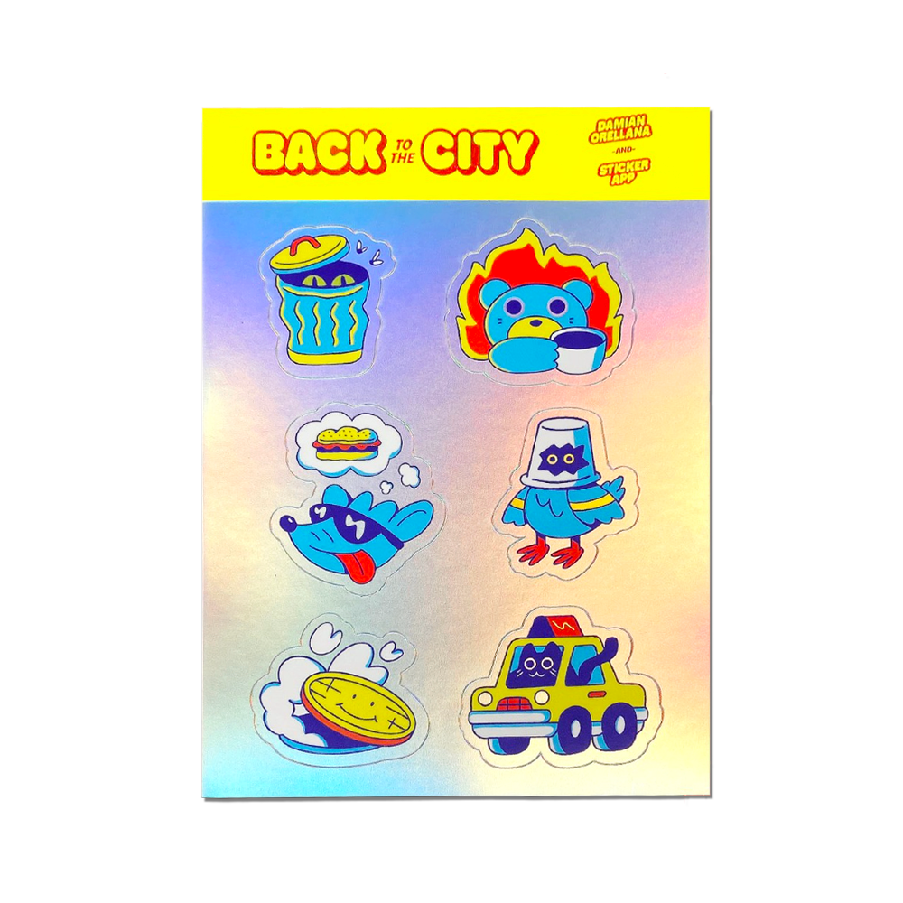 Back to the City Sticker Sheet (Matte holographic)