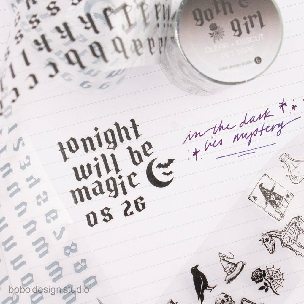 Goth Girl Letter PET Tape