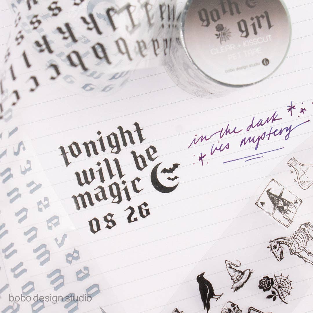 Goth Girl Letter PET Tape