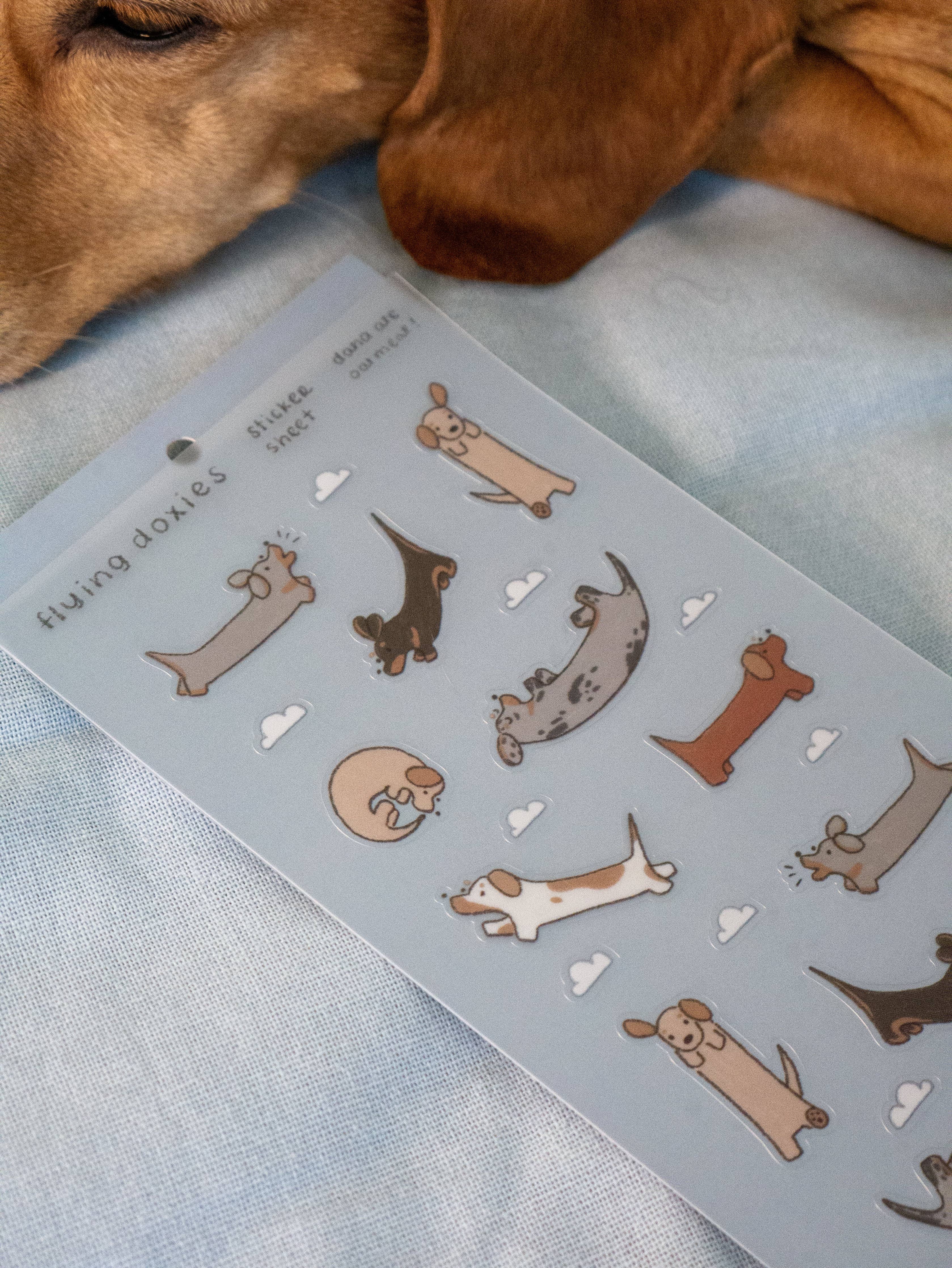 Flying doxies - PET sticker sheet
