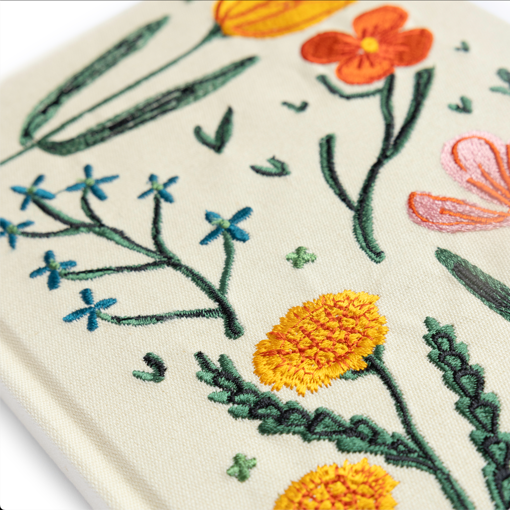 Embroidered Journal - Floral