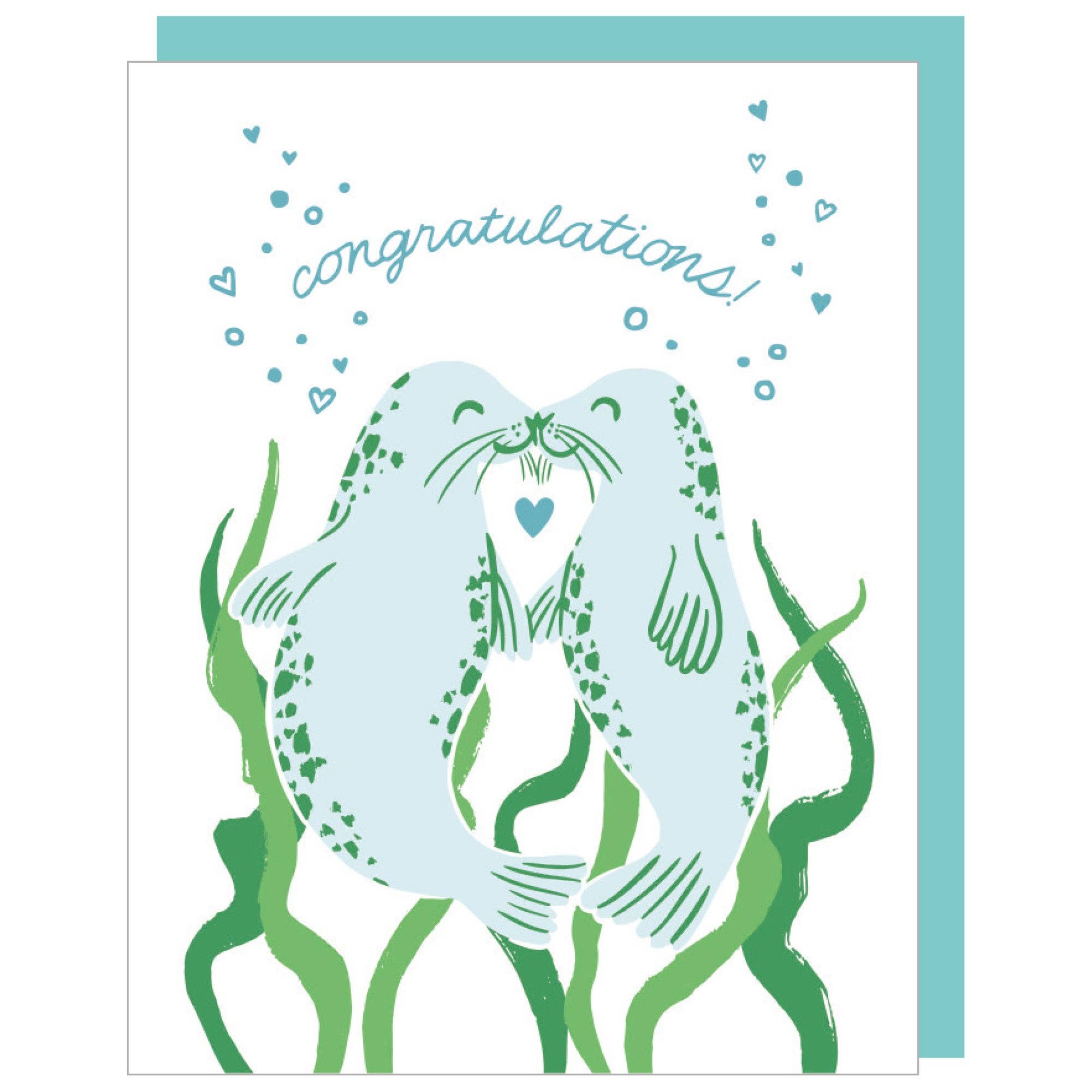 Sealed With A Kiss Wedding Card