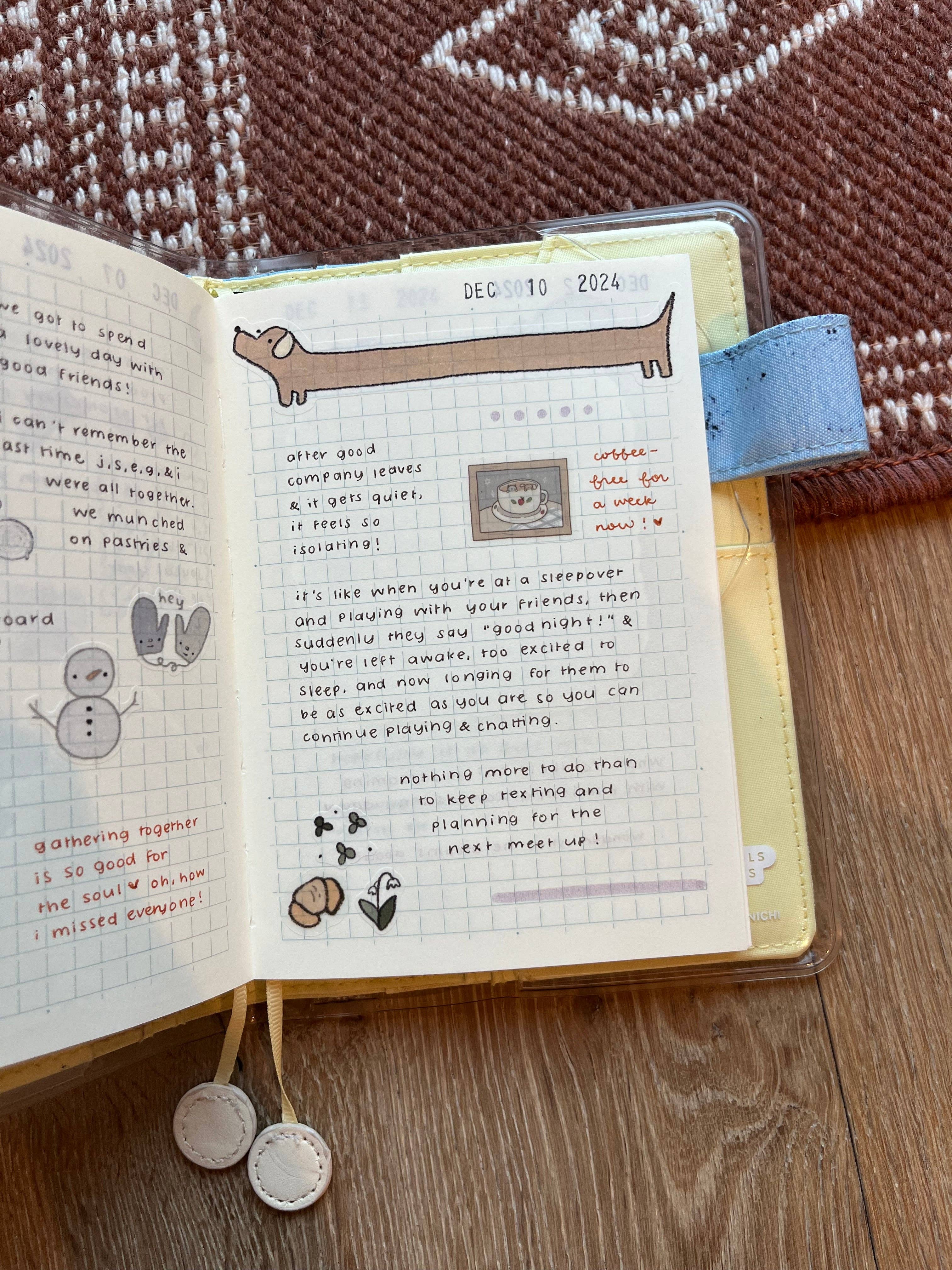 Dachshund - washi sticker sheet