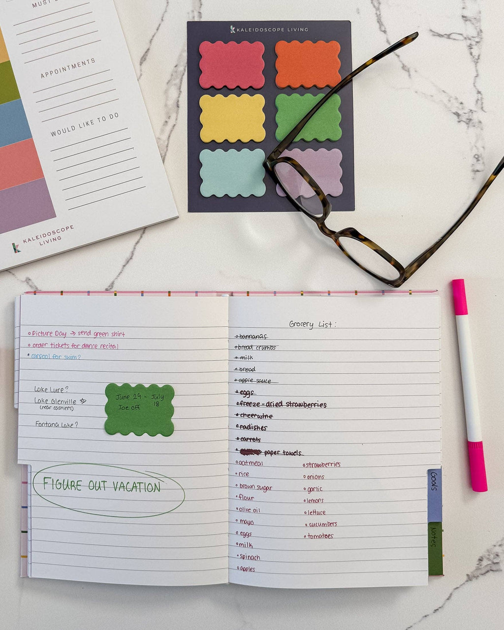 Colorful Tabbed Notebook