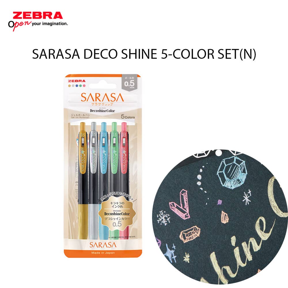 GEL PEN SARASA DECO SHINE 5-COLOR