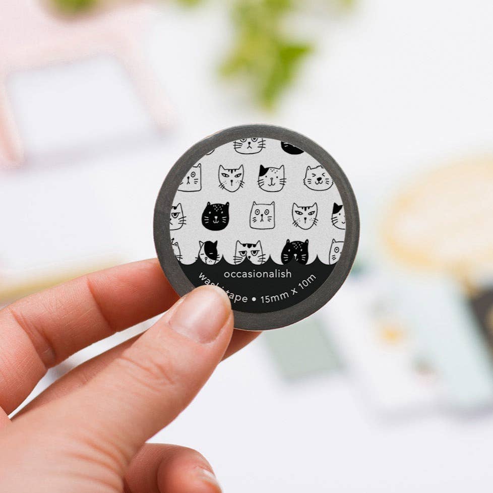 Faces of Meows - Washi Tape - 15mm