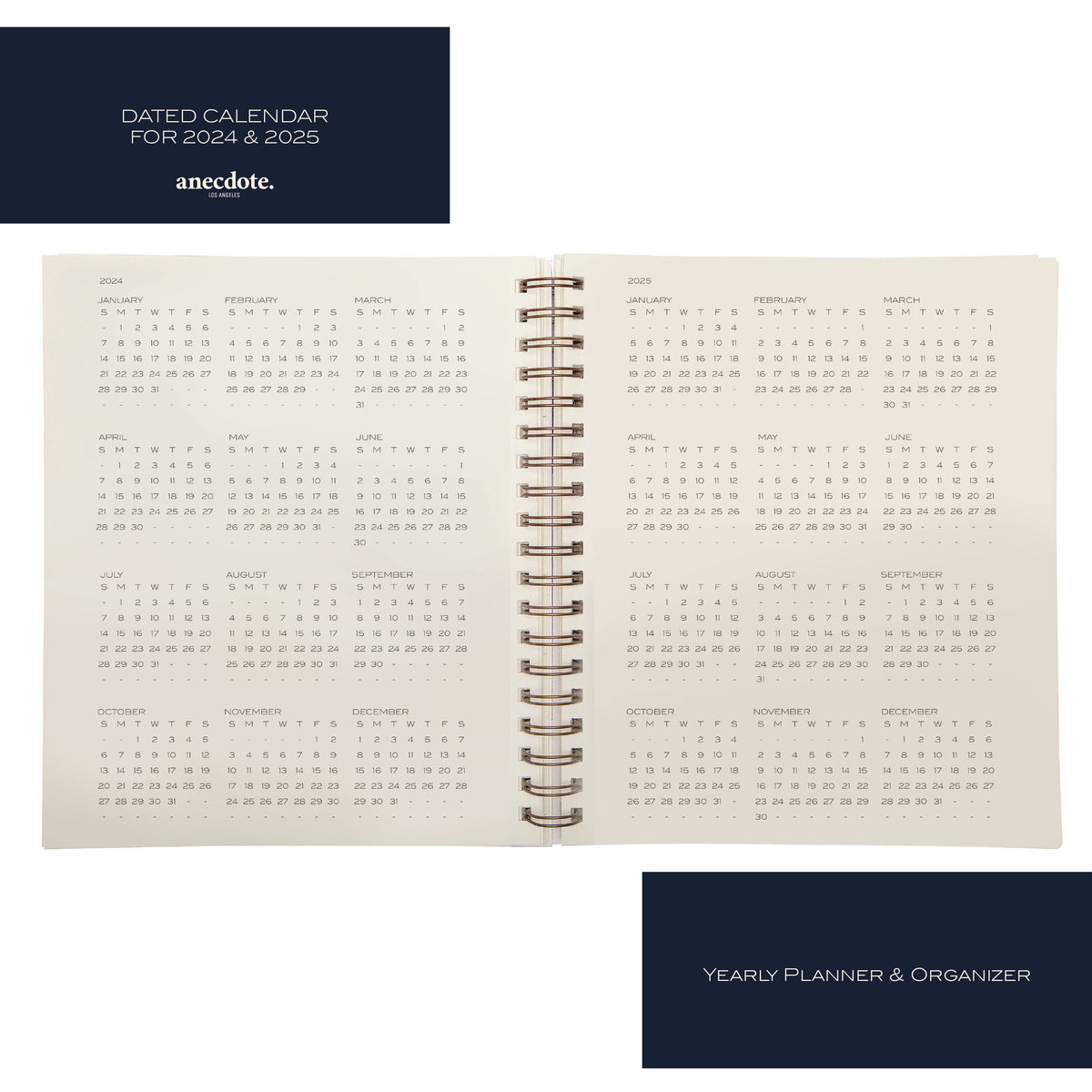 The Yearly Planner - Spiral - Undated