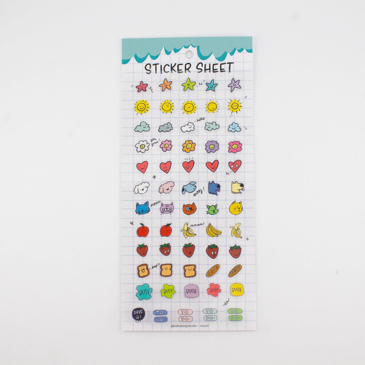 Days 01-Clear Planner Sticker Sheet