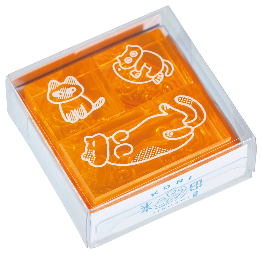 KORI JIRUSHI Color Acrylic Stamp — 3pcs Set