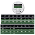 Embossed Letters Kiss Cut PET Tape - Black and Green