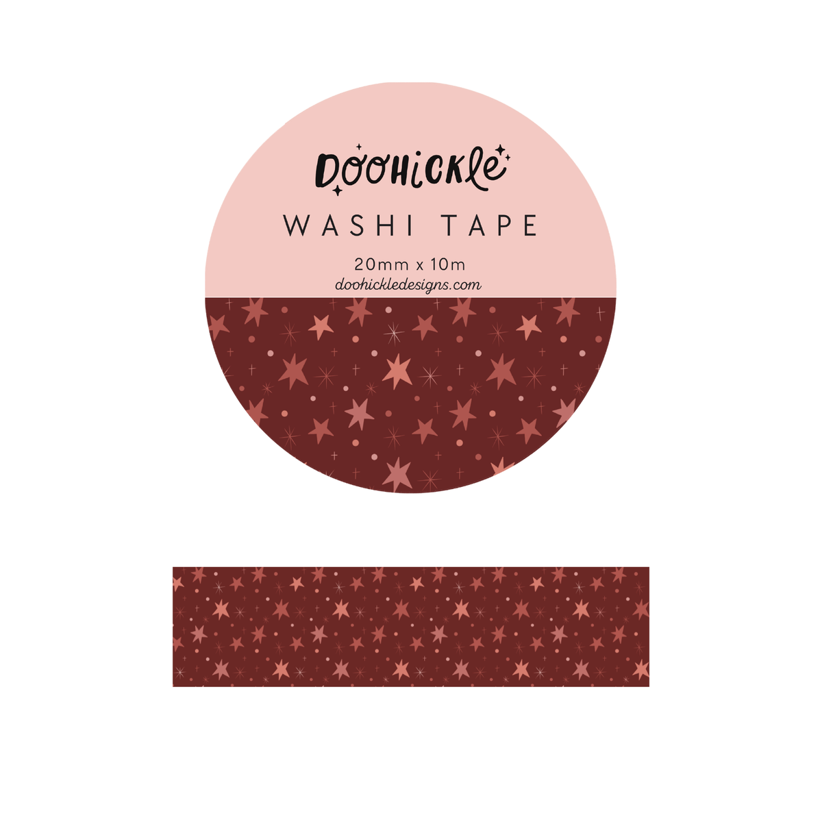 Red Stars Pattern - Washi Tape - 20mm