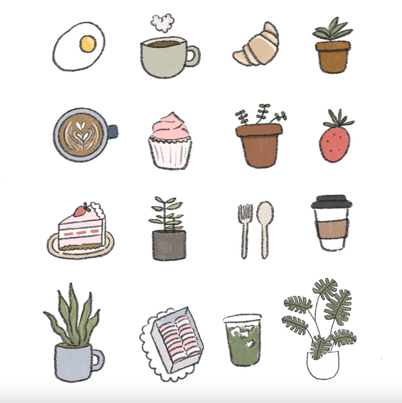 Cafe - washi sticker sheet