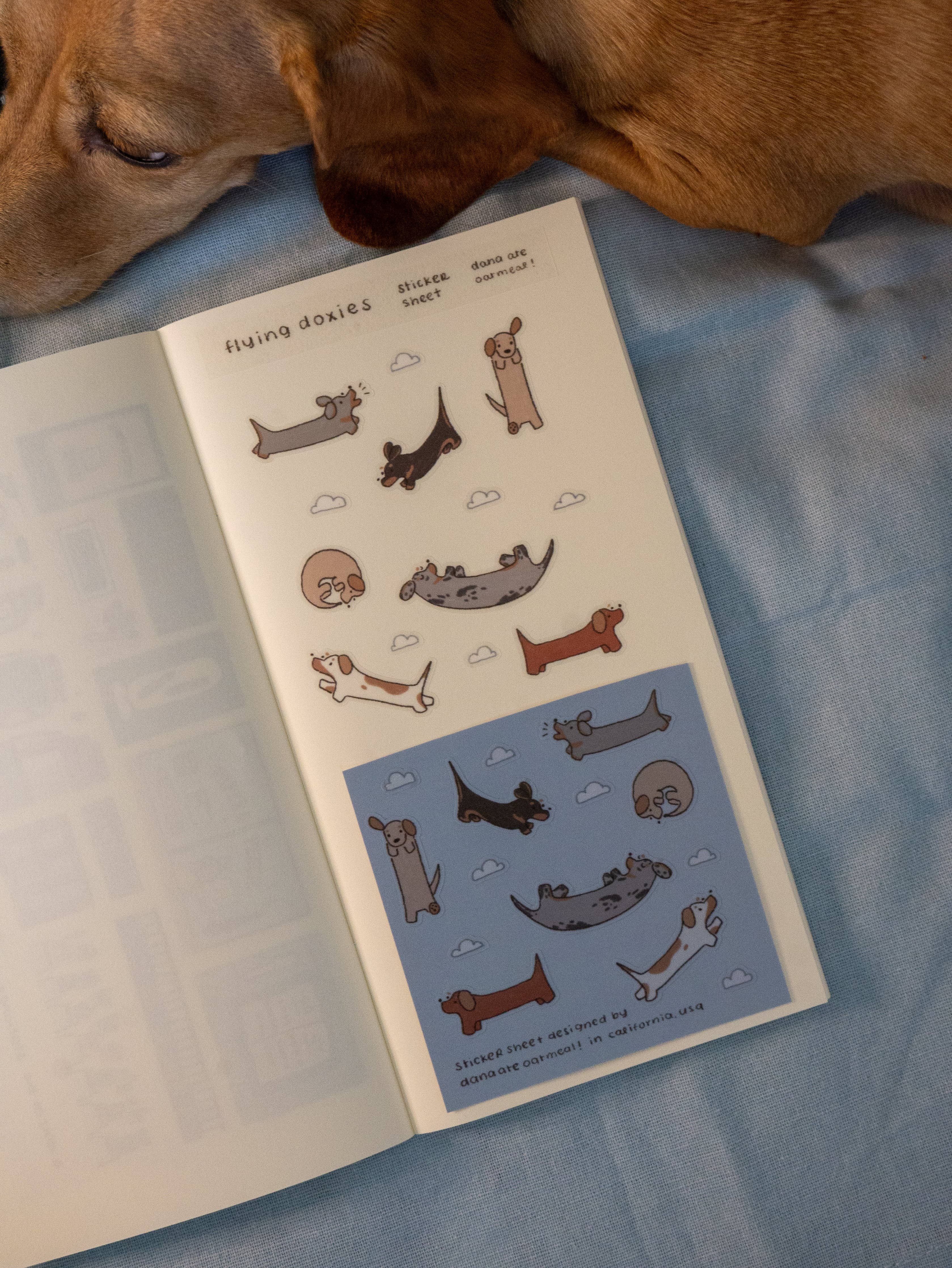 Flying doxies - PET sticker sheet