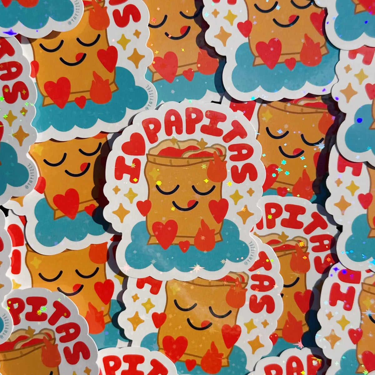 Papitas Holographic Sticker