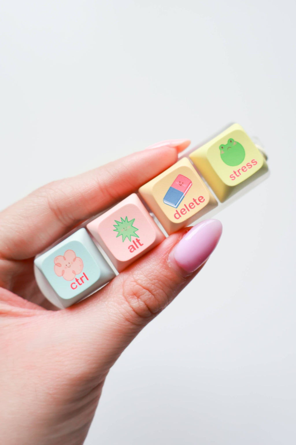 Delete Stress Keyboard Fidget Keychain